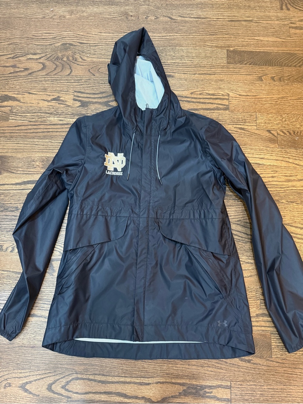 Under Armour Black Hooded Utility Jacket with White Logo
